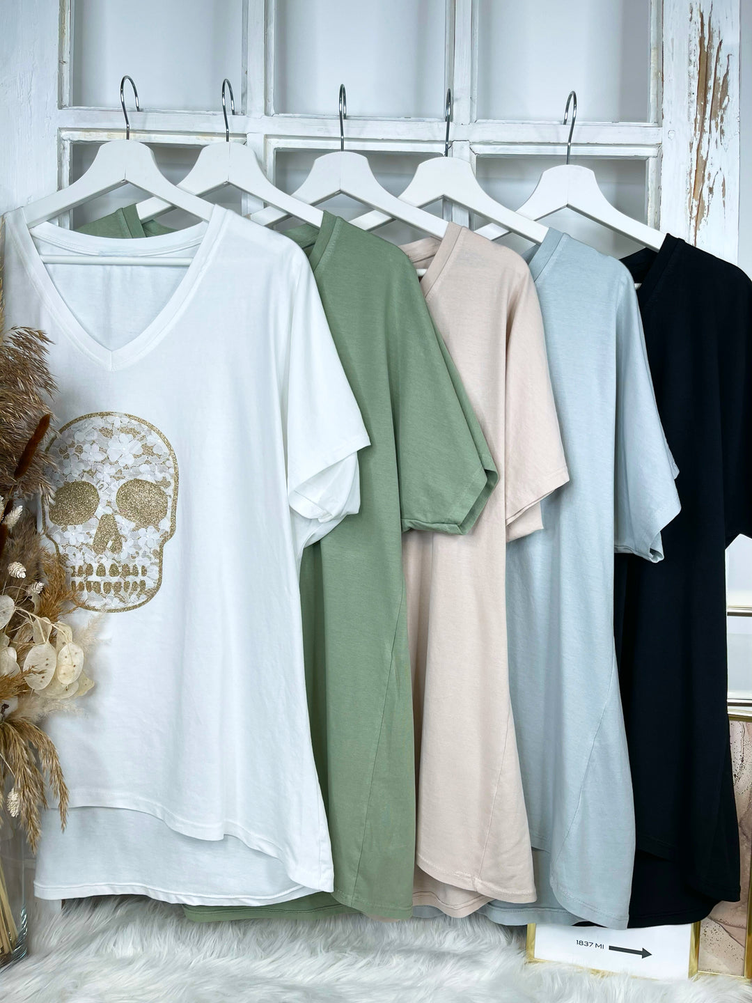 T-Shirt Flower Skull (5 Farben)