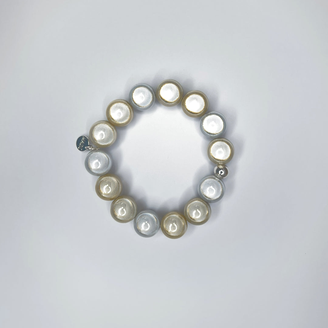 Perlenarmband Coconut Champagner Mix