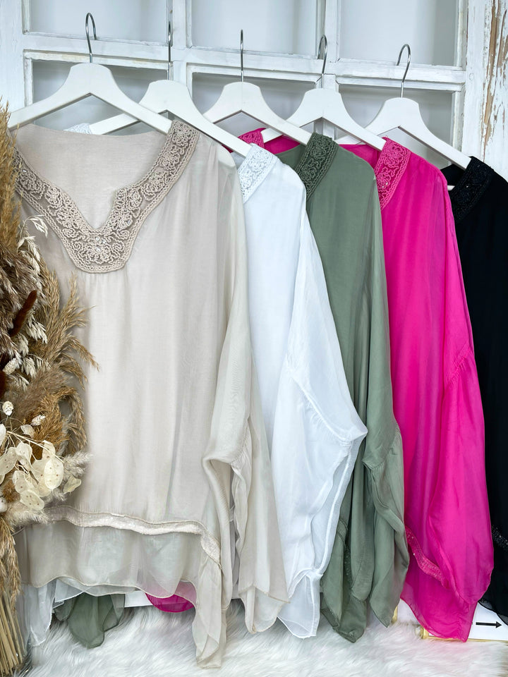Seidenbluse Nea Lonia (5 Farben)