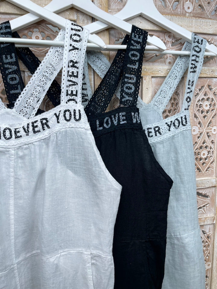 Leinen-Jumpsuit Who Ever (6 Farben)
