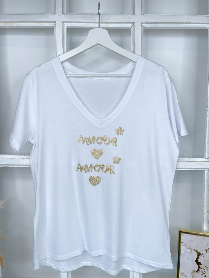 T-Shirt Glitter Amour
