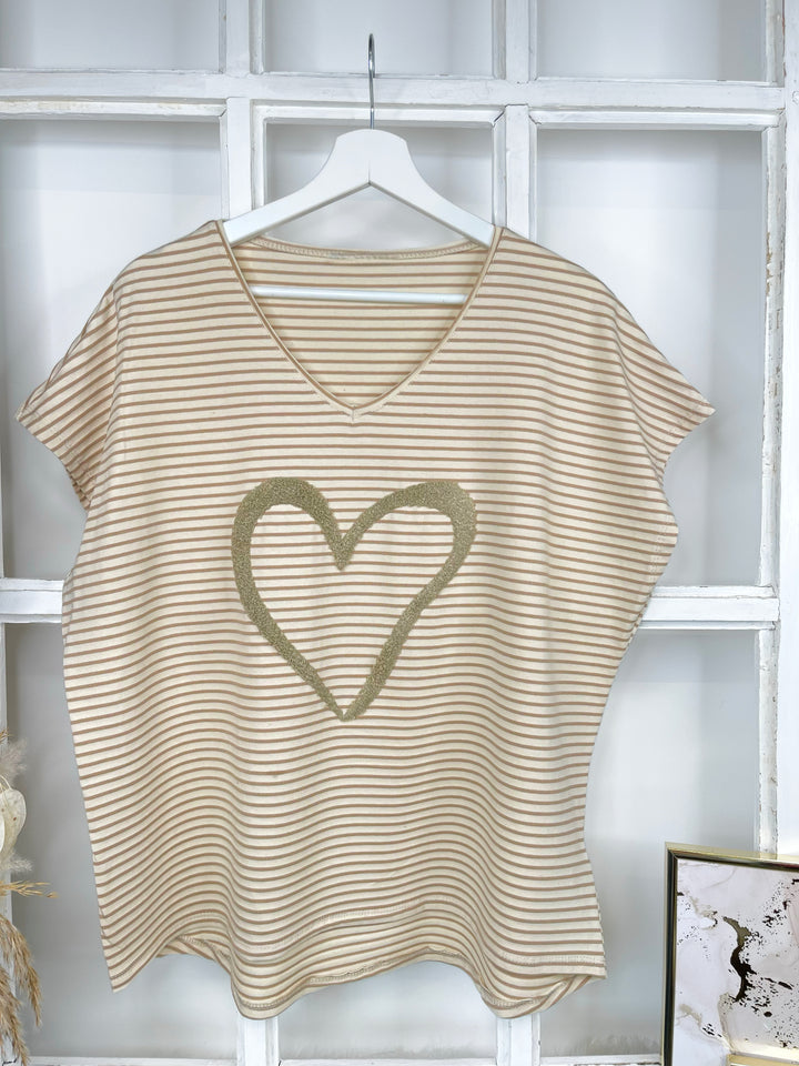 T-Shirt Stripy Heart (2 Farben)