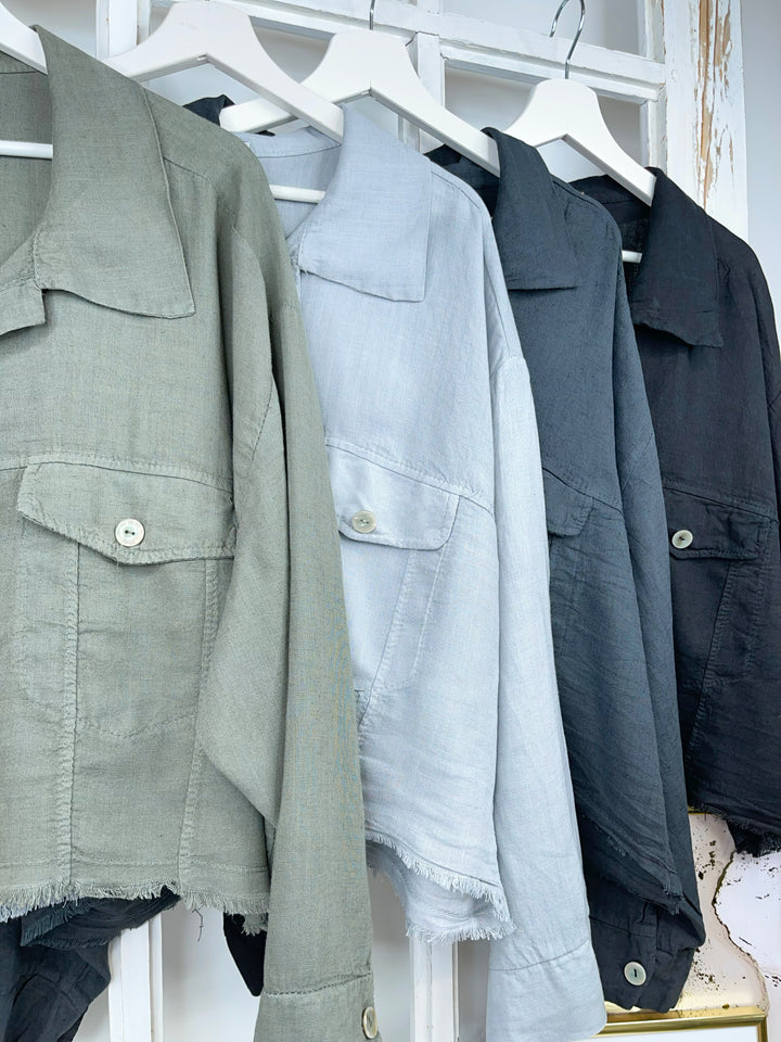 Leinen-Jacke Gracious (6 Farben)