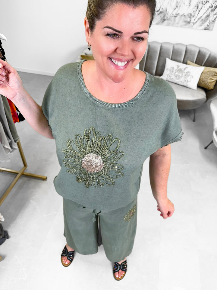 Leinenshirt Amazing Flower (5 Farben)