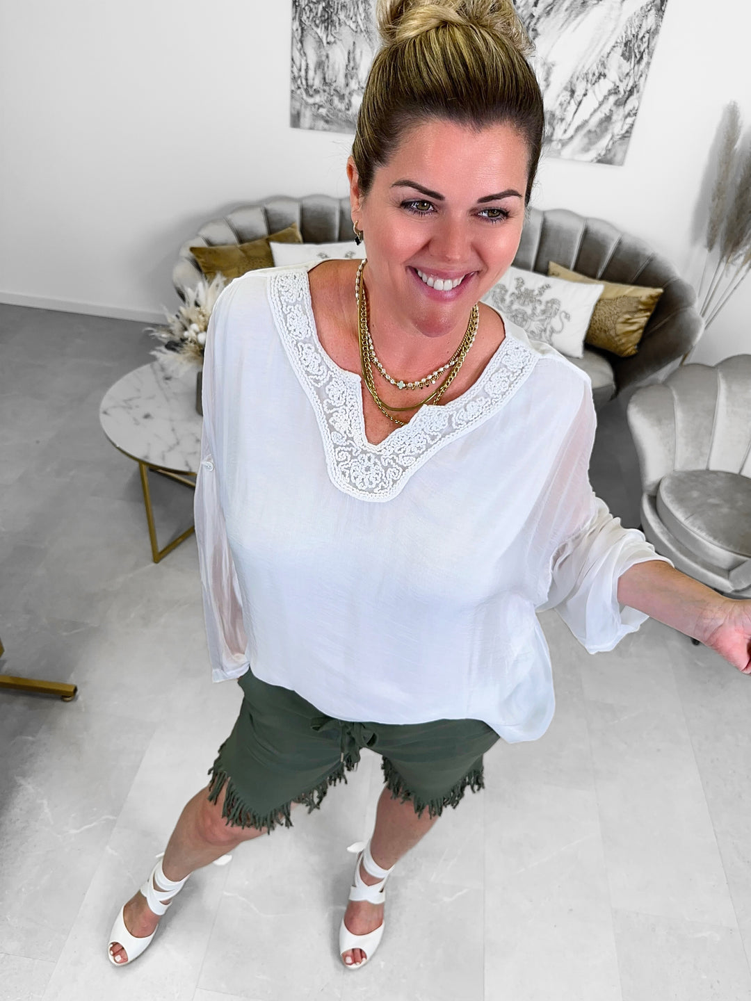 Seidenbluse Nea Lonia (5 Farben)