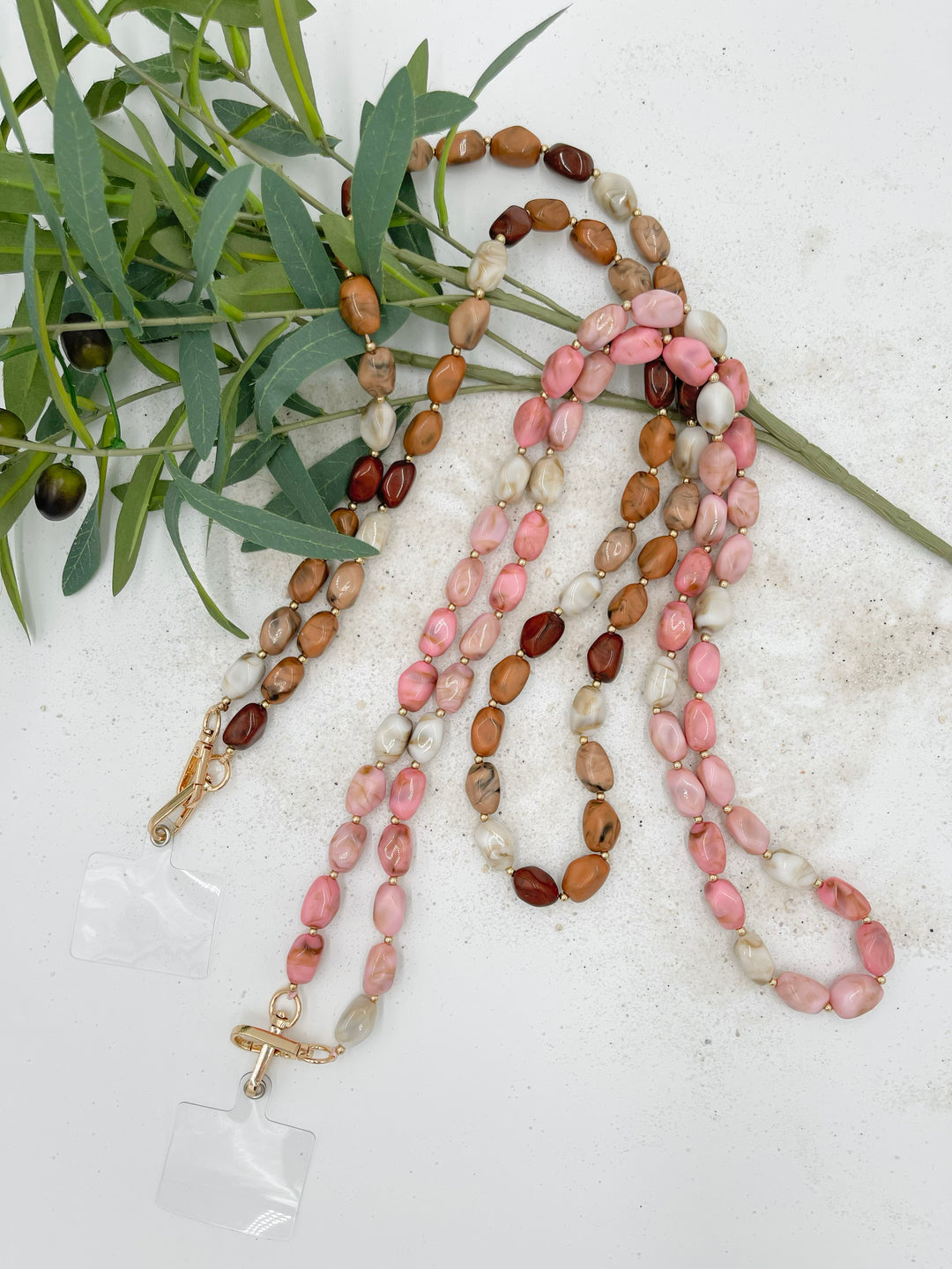 Hals- und Handykette Mamorina