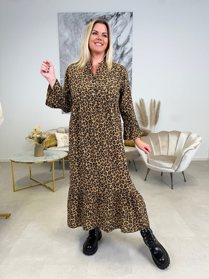 Langes Kleid Charming Leopard