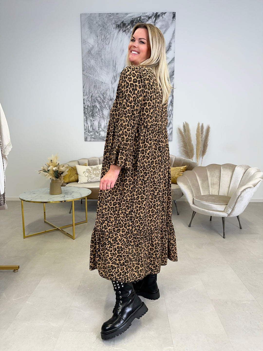Langes Kleid Charming Leopard