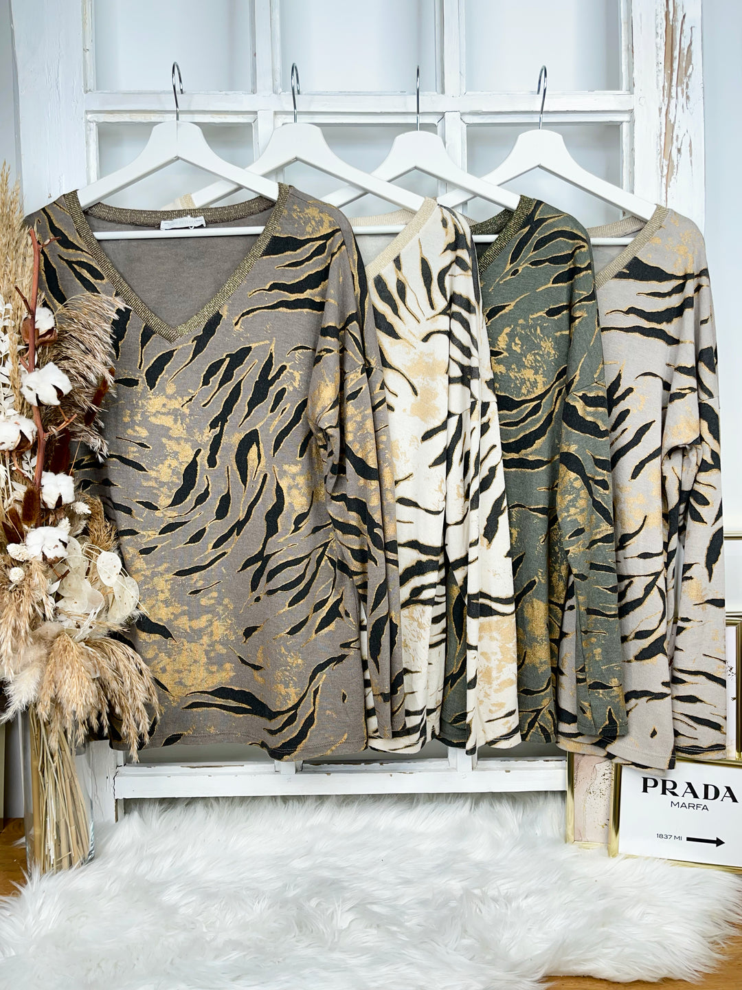 Langarmshirt Golden Zebra (4 Farben)