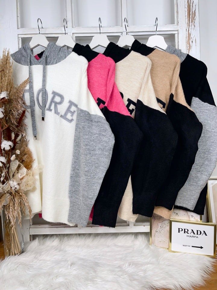Strick-Hoodie J'Adore (5 Farben)