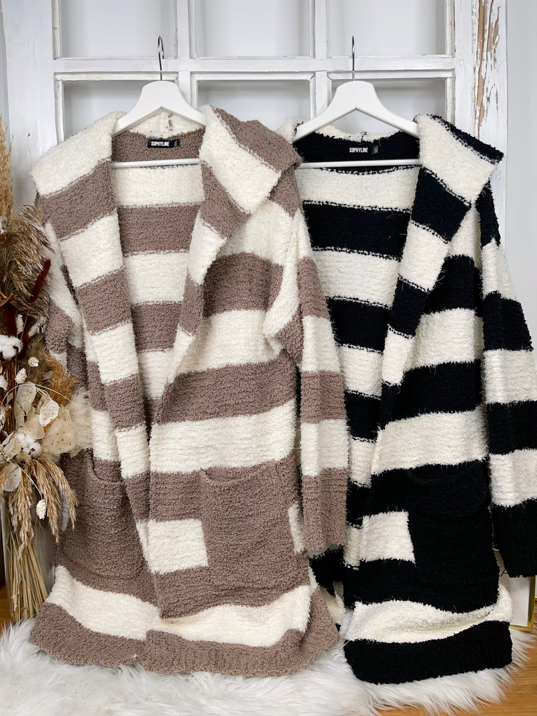 Strickjacke Warm Stripes (2 Farben)