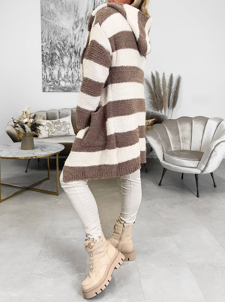 Strickjacke Warm Stripes (2 Farben)