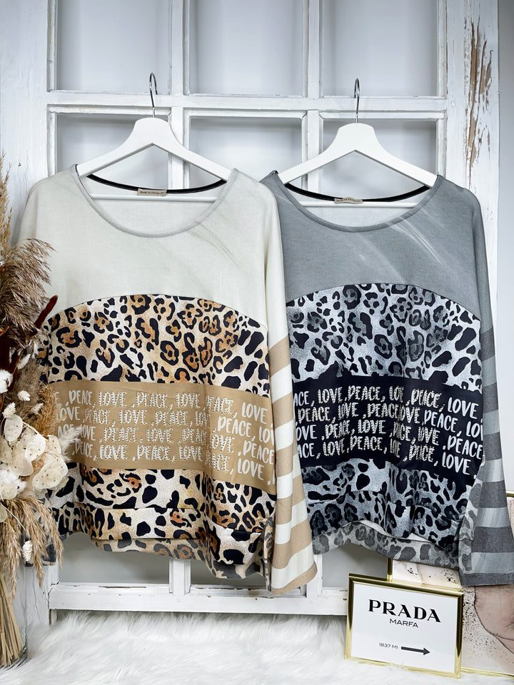 Langarmshirt Peace (2 Farben)