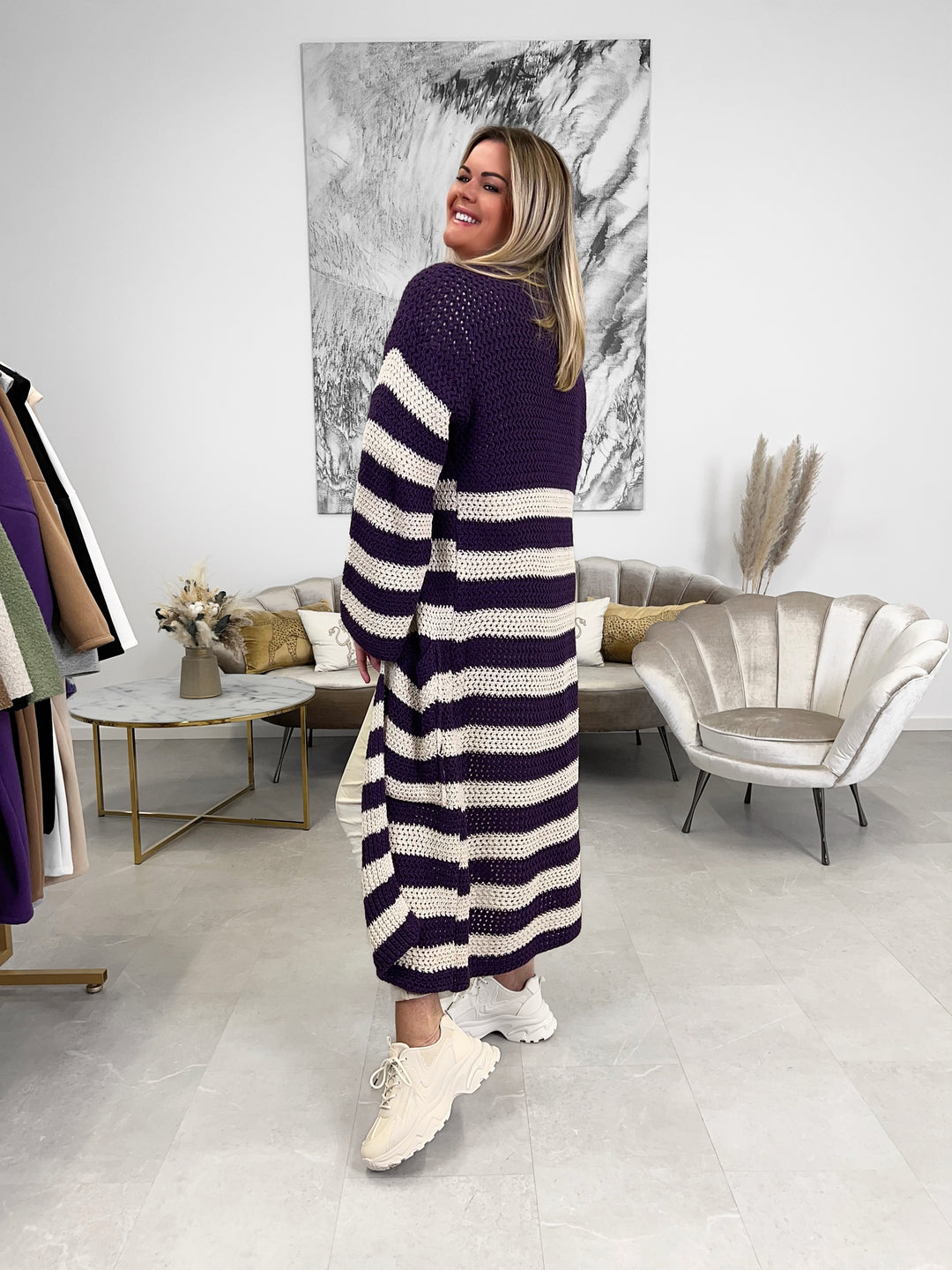 Strickjacke Big Stripes (2 Farben)