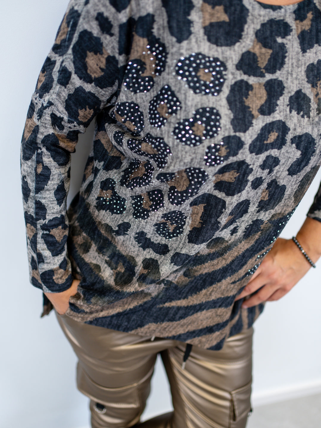Langarmshirt Mixed Animal (2 Farben)