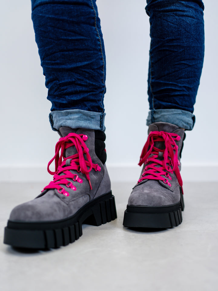 Boots Grey and Pinky