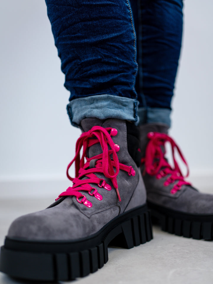 Boots Grey and Pinky