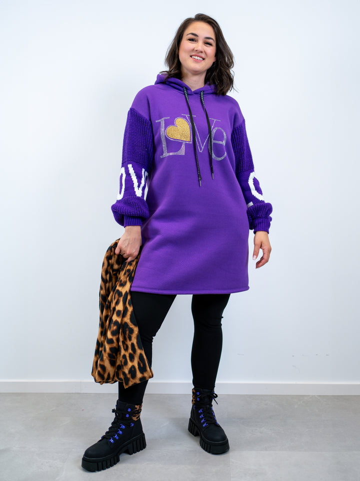 Long Hoodie Nice Love (4 Farben)