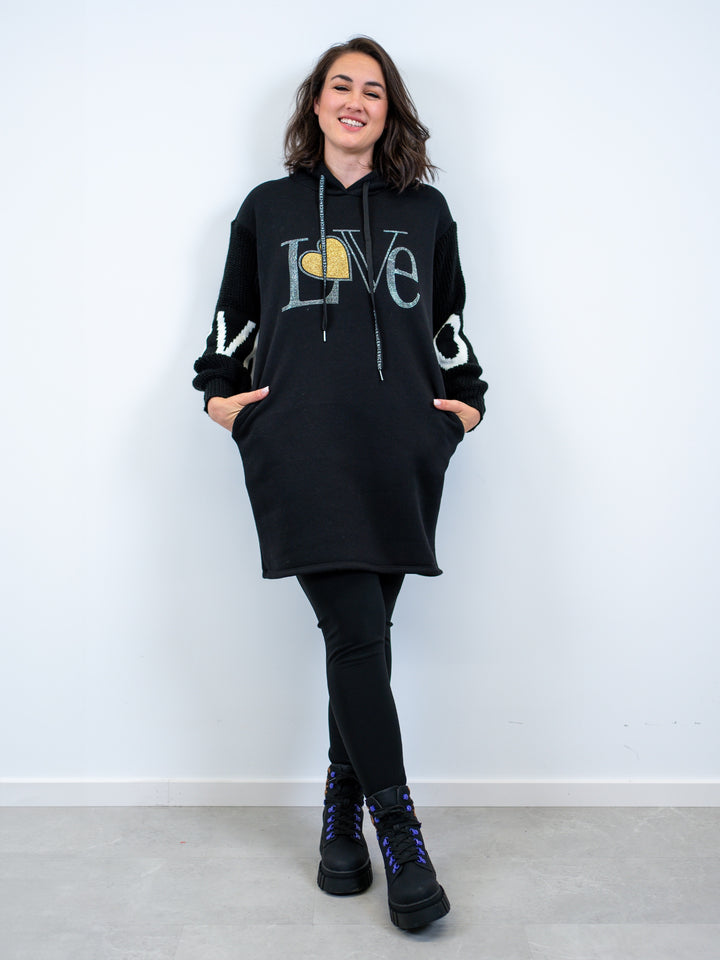 Long Hoodie Nice Love (4 Farben)