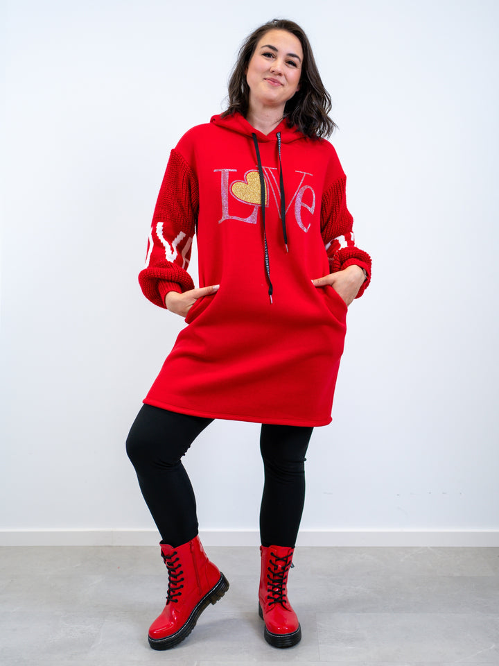 Long Hoodie Nice Love (4 Farben)