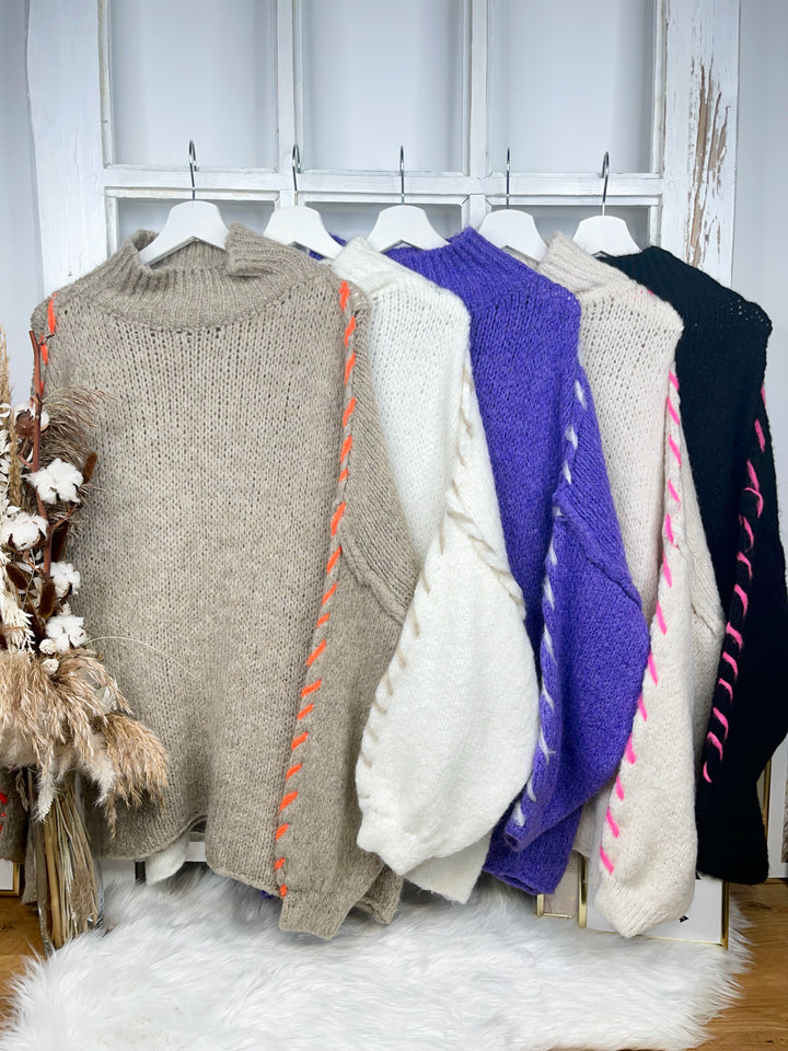 Strickpullover Side Colours (5 Farben)