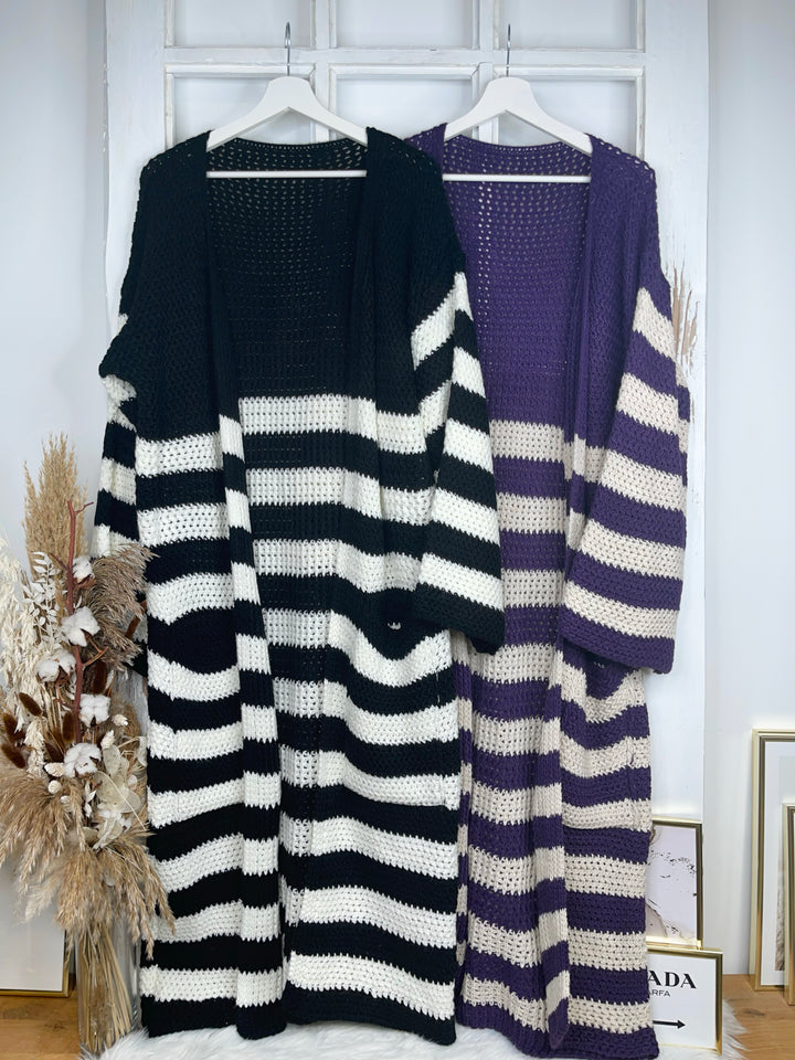 Strickjacke Big Stripes (2 Farben)