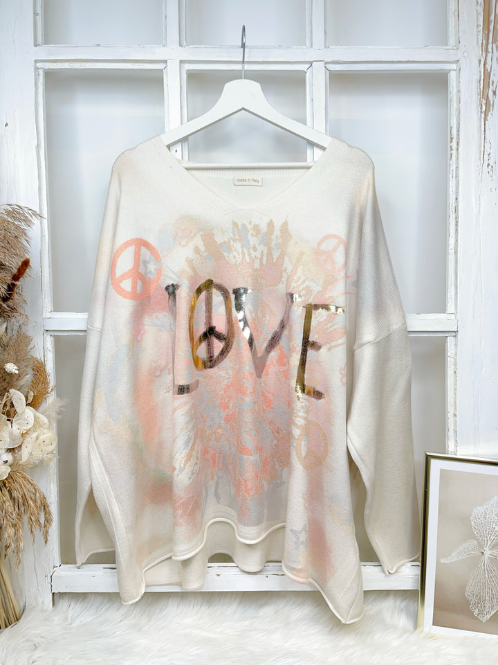 Pullover Peace and Love (5 Farben)