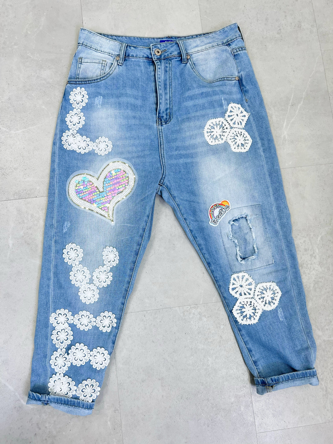 Jeans Rainbow Heart