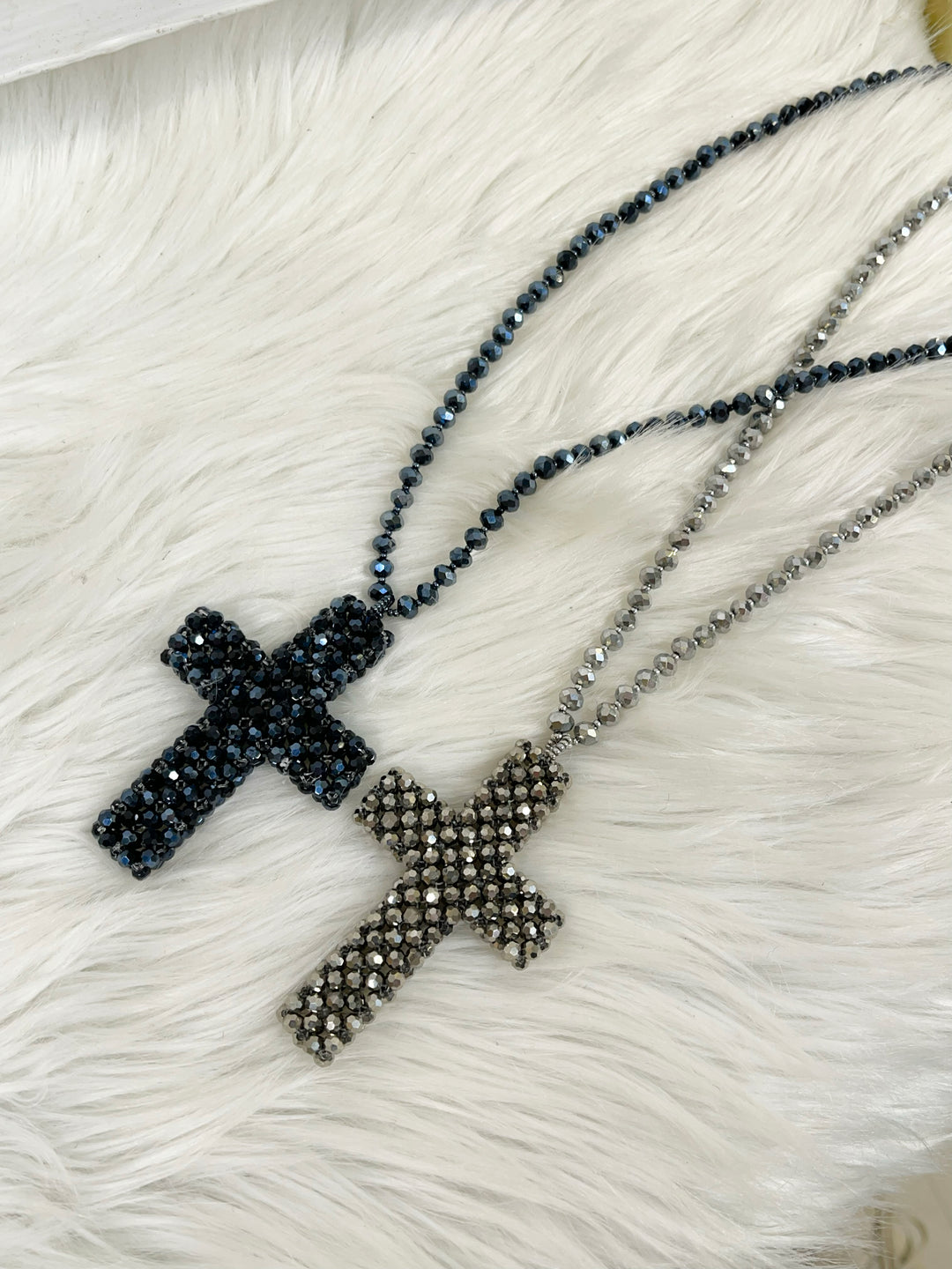 Halskette Glitter Cross (2 Farben)