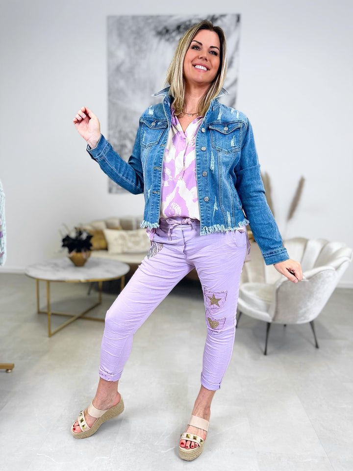 Jeansjacke Frayed Look