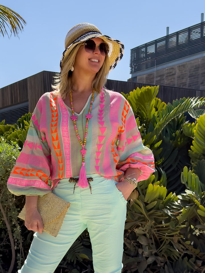 Kurze Bluse Dubai (2 Farben)