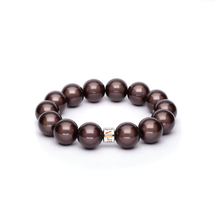 Perlenarmband Anthrazit